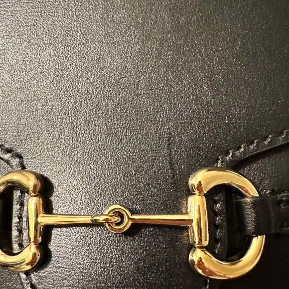 100% Authentic Gucci Boarded Plutone Calfskin Mini Horsebit 1955 Crossbody Bag - Picture 11 of 11